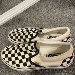 checkered vans slip ons